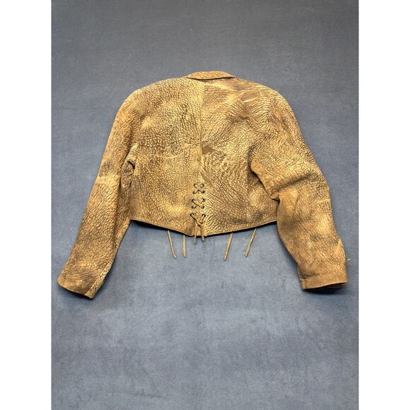 Vintage 1980’s Echtes Leder German Distressed Leather Jacket Size EU 40/US 8-10 - Picture 11 of 13